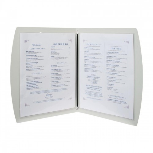 Securit Rio A4 Menu Holder Silver