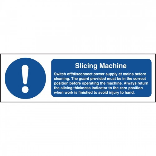 Slicing Machine Safety Sign