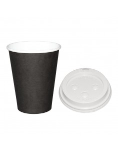 Fiesta Special Offer Fiesta Black 225ml Hot Cups and White Lids