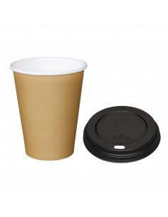 Fiesta Special Offer Fiesta Brown 340ml Hot Cups and Black Lids