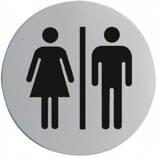 Stainless Steel Door Sign - Ladies  Gentlemen