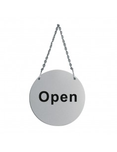 Stainless Steel Door Sign - Open and Closed