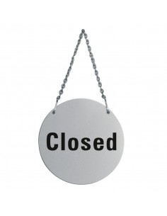 Stainless Steel Door Sign - Open and Closed 2