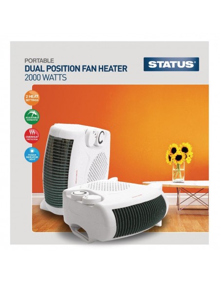 Status Portable Dual Position Fan Heater 2kW