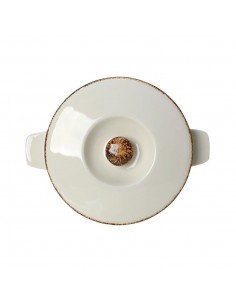 Steelite Brown Dapple Casserole Dish Lid 2