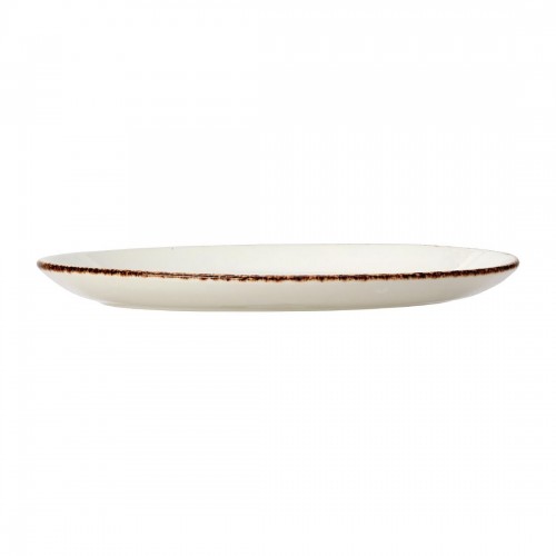 Steelite Brown Dapple Oval Coupe Plates 280mm