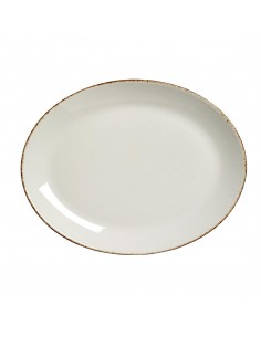 Steelite Brown Dapple Oval Coupe Plates 305mm