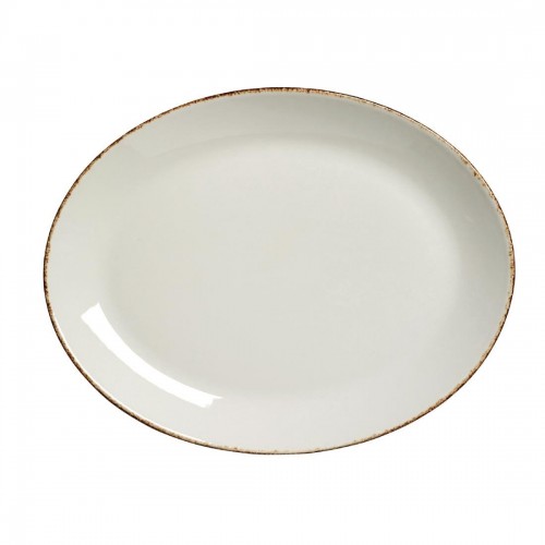 Steelite Brown Dapple Oval Coupe Plates 305mm