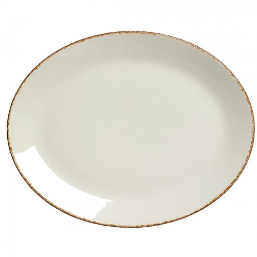 Steelite Brown Dapple Oval Coupe Plates 342mm