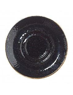 Steelite Craft Liquorice Saucers Small Double-Well 118mm