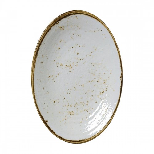 Steelite Craft Melamine Oval Coupe Plates White 324mm