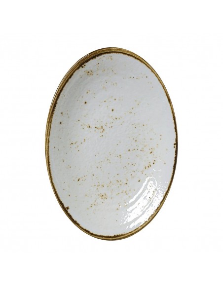 Steelite Craft Melamine Oval Coupe Plates White 324mm
