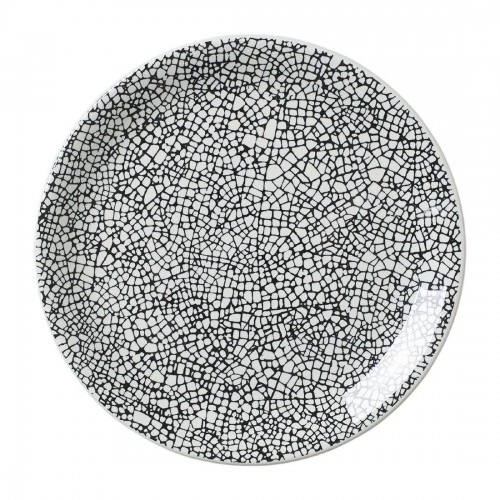 Steelite Ink Crackle Black Coupe Plates 153mm