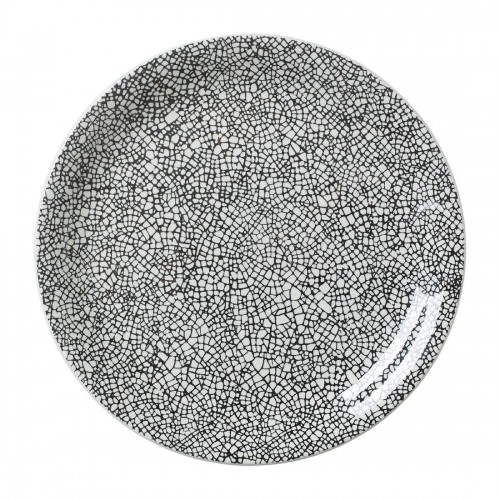 Steelite Ink Crackle Black Coupe Plates 203mm