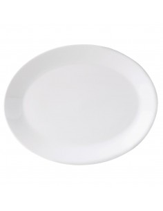 Steelite Monaco White Mandarin Oval Dishes 280mm