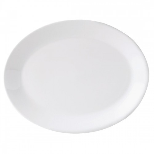 Steelite Monaco White Mandarin Oval Dishes 280mm