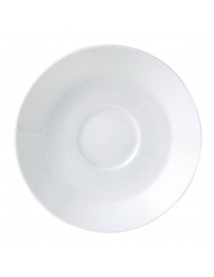 Steelite Monaco White Mandarin Tea Saucers Single Well 150mm