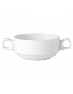 Steelite Simplicity White Handled Stacking Soup Cups 285ml