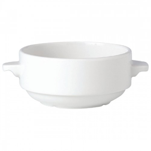 Steelite Simplicity White Lugged Stacking Soup Cups 285ml