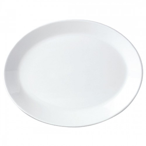 Steelite Simplicity White Oval Coupe Dishes 255mm