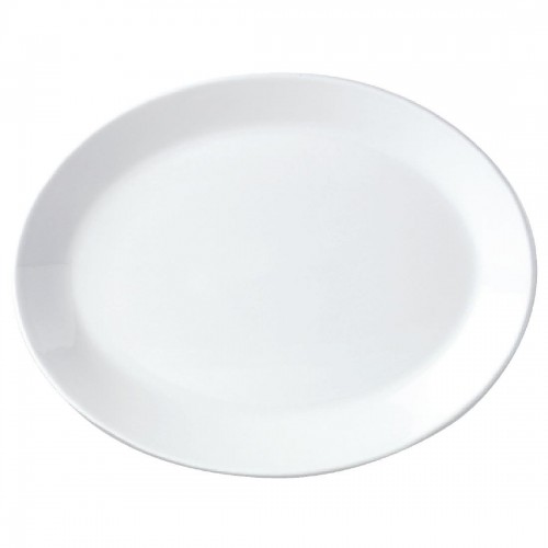 Steelite Simplicity White Oval Coupe Dishes 395mm
