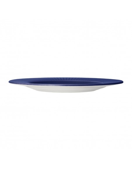 Steelite Willow Azure Accent Gourmet Plates Blue 185mm