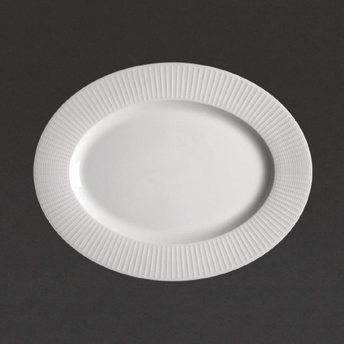 Steelite Willow Oval Plate. length 330mm.