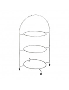 Utopia Chrome Three Tier Cake Stand 240mm