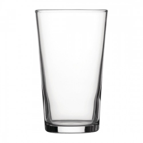 Utopia Nucleated Toughened Conical Beer Glasses 280ml CE Marked