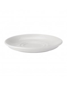Utopia Pure White Double Well Saucers 150mm