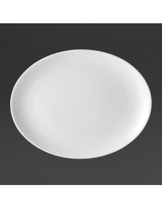 Utopia Pure White Oval Plates 250mm