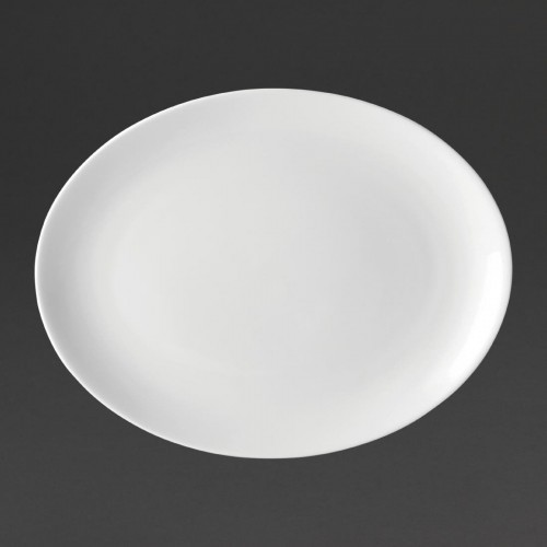 Utopia Pure White Oval Plates 250mm