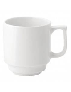 Utopia Pure White Stacking Mugs 280ml