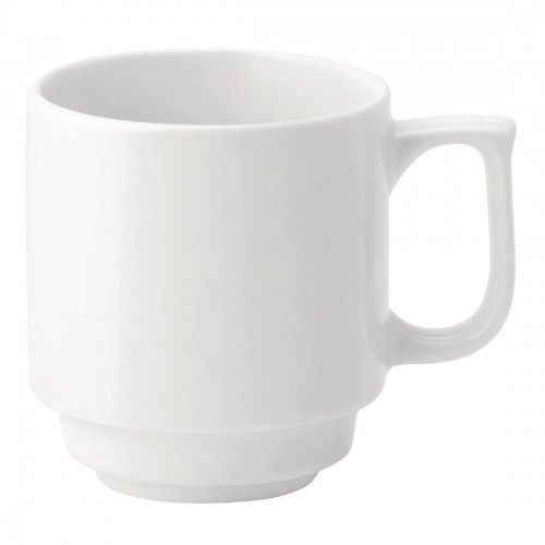 Utopia Pure White Stacking Mugs 280ml