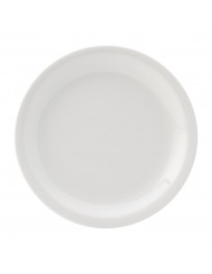 Utopia Titan Narrow Rimmed Plates White 220mm