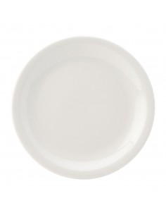 Utopia Titan Narrow Rimmed Plates White 240mm