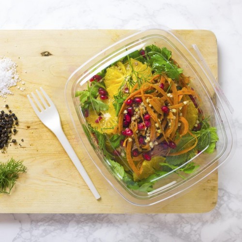 Vegware Compostable Hinged-Lid Deli Containers 680ml  24oz