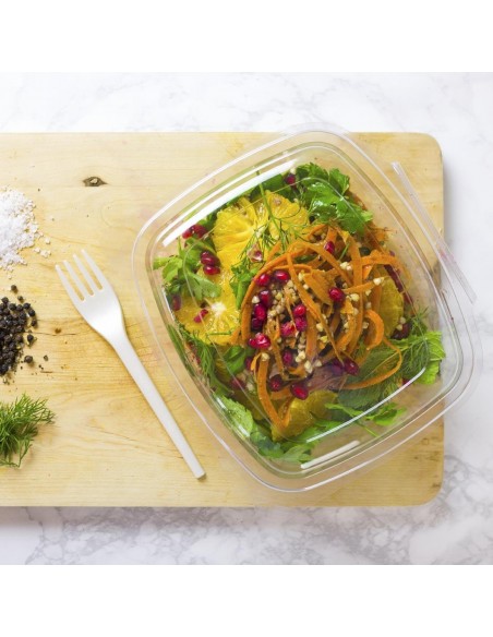 Vegware Compostable Hinged-Lid Deli Containers 680ml  24oz