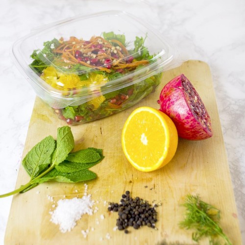 Vegware Compostable Hinged-Lid Deli Containers 680ml  24oz