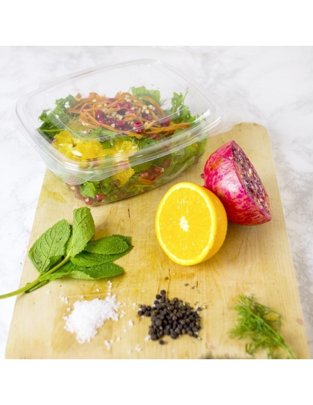 Vegware Compostable Hinged-Lid Deli Containers 680ml  24oz