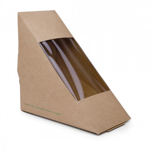 Vegware Compostable Kraft Sandwich Wedges