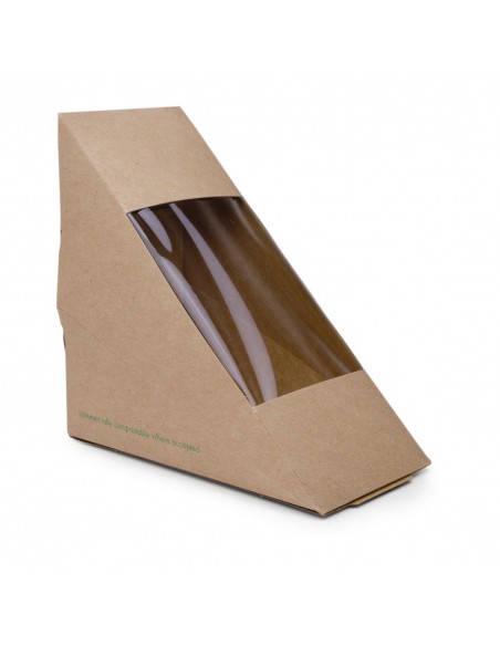 Vegware Compostable Kraft Sandwich Wedges