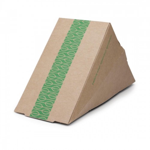 Vegware Compostable Kraft Sandwich Wedges