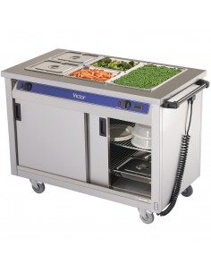 Victor Mobile Crown Three Pan Hotcupboard