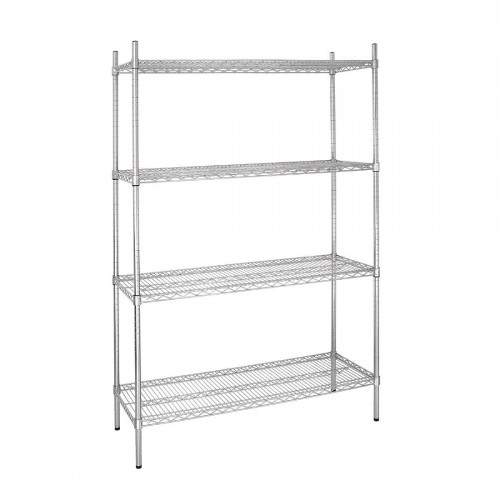4 Tier Wire Shelving Kit 1220x 460mm