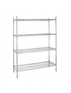 4 Tier Wire Shelving Kit 1525x 460mm