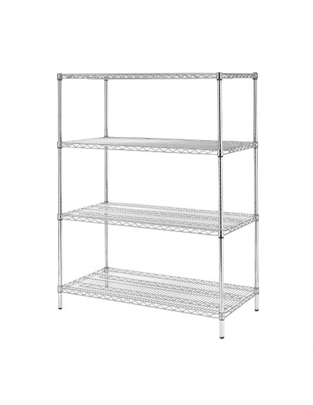 4 Tier Wire Shelving Kit 1520x 610mm