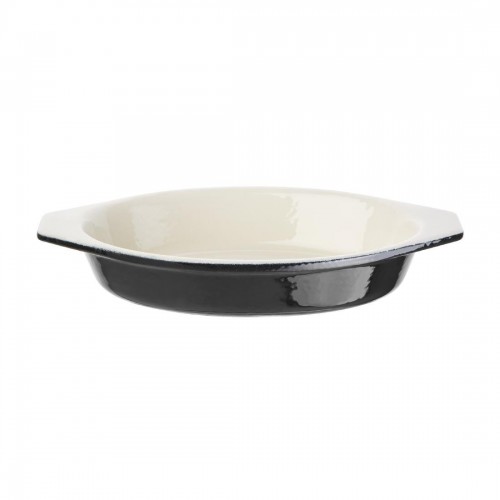 Vogue Black Oval Gratin Dish 650ml