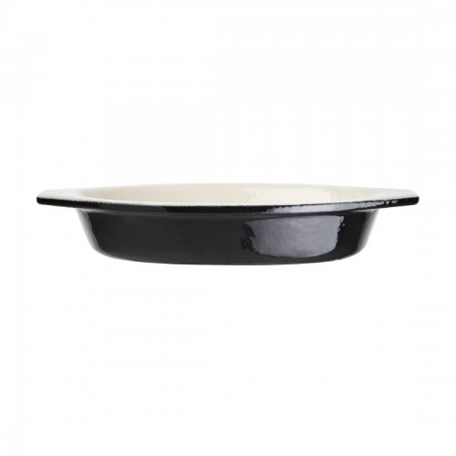 Vogue Black Oval Gratin Dish 650ml
