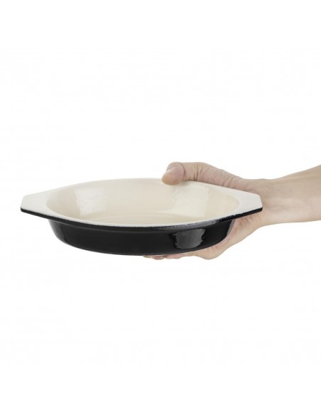 Vogue Black Oval Gratin Dish 650ml